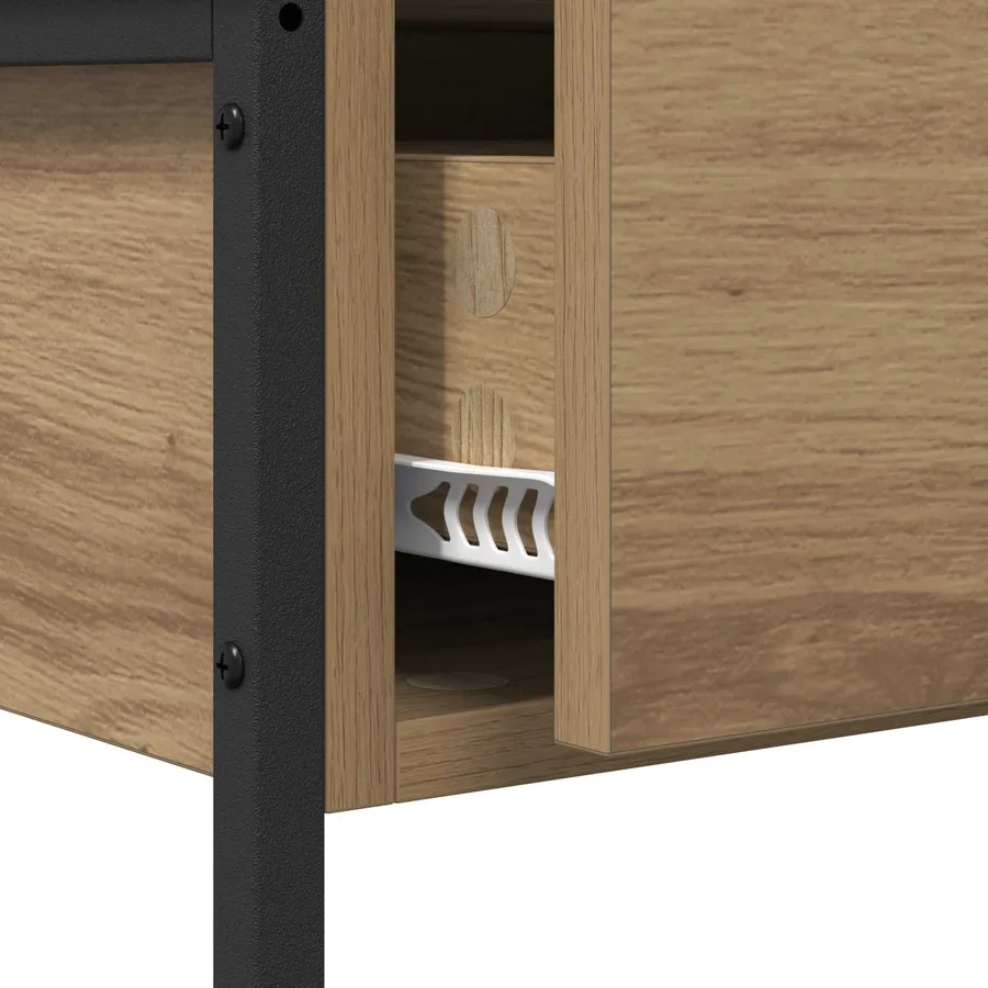 Table console Chêne artisanal 75 x 34,5 x 75 cm - 11