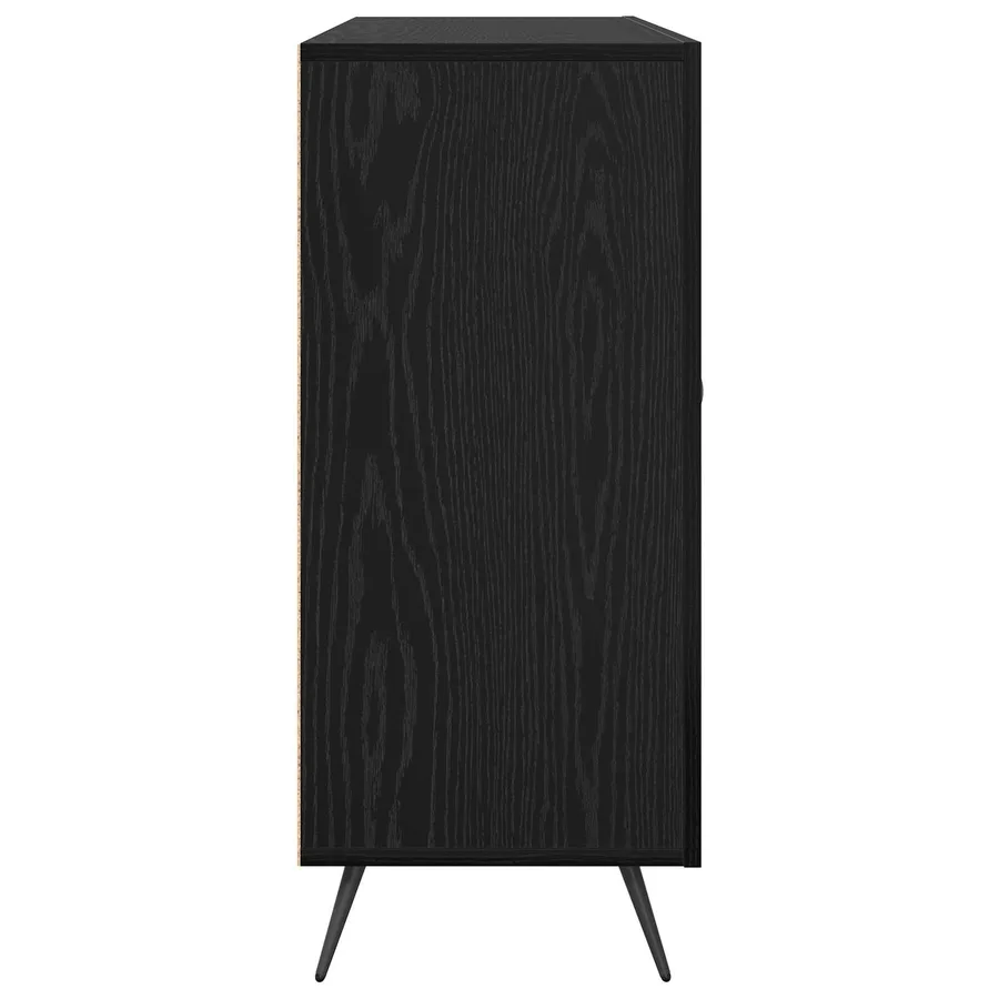 Buffet Chêne noir 89,5 x 34 x 80 cm Bois d'ingénierie - 7