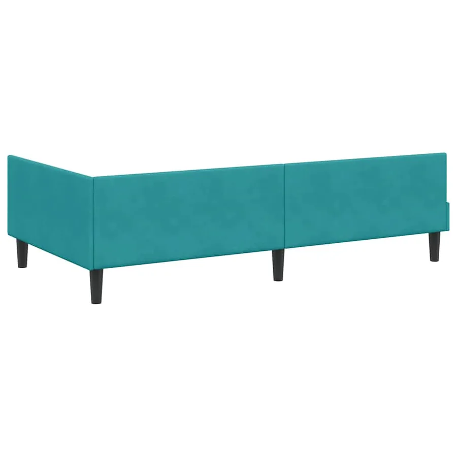 Cadre de lit d'angle Turquoise 80 cm x 200 cm Velours - 7