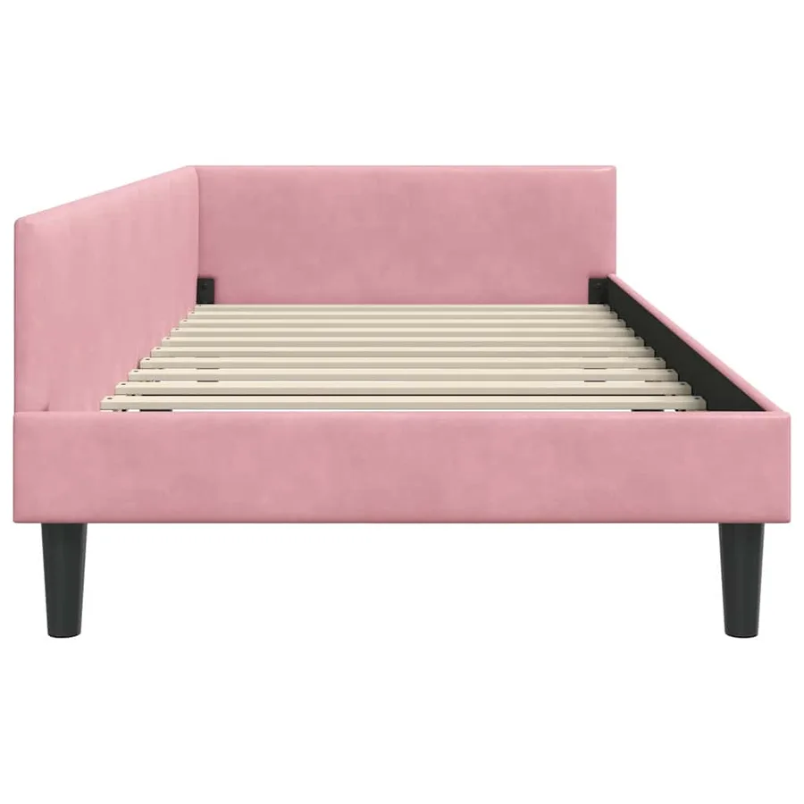 Cadre de lit d'angle Rose 80 cm x 200 cm Velours - 6