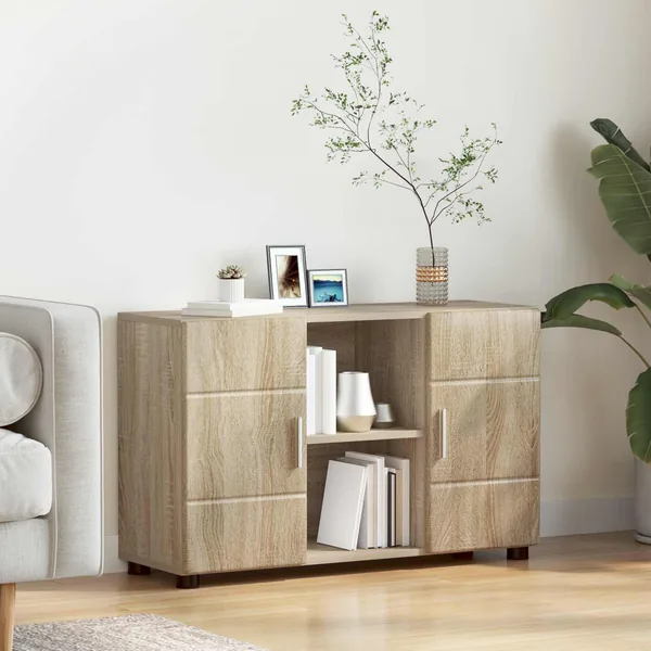 Buffet avec étagère FLORIN Chêne Sonoma 88,5 x 30,5 x 55,5 cm
