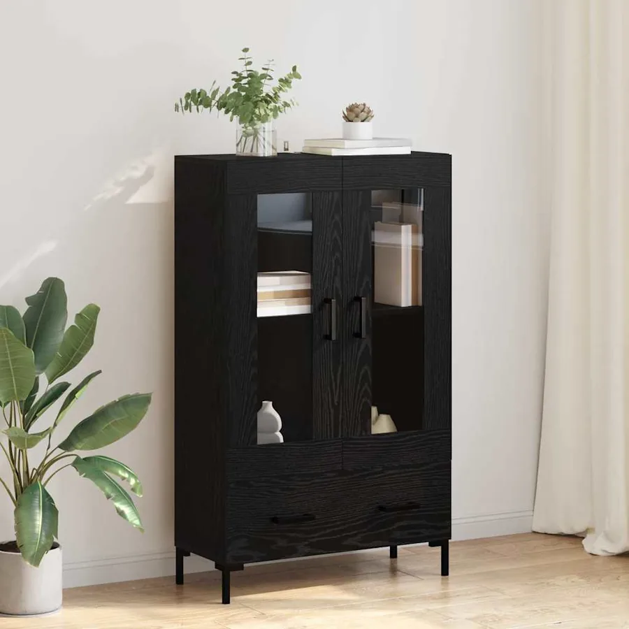 Haut Armoire Chêne noir 69,5 x 31 x 115 cm Bois d'ingénierie