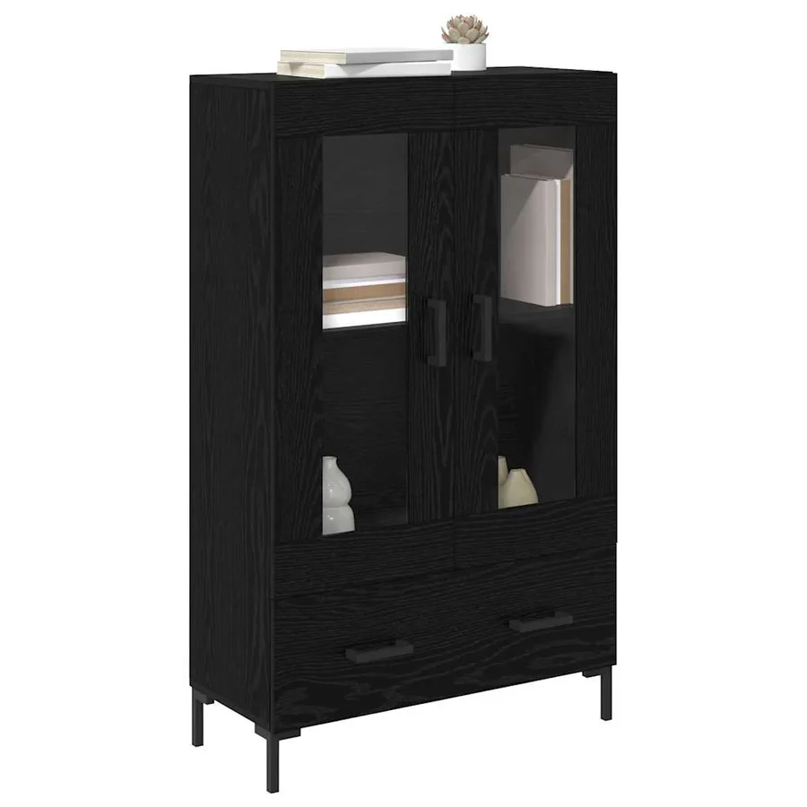 Haut Armoire Chêne noir 69,5 x 31 x 115 cm Bois d'ingénierie - 3