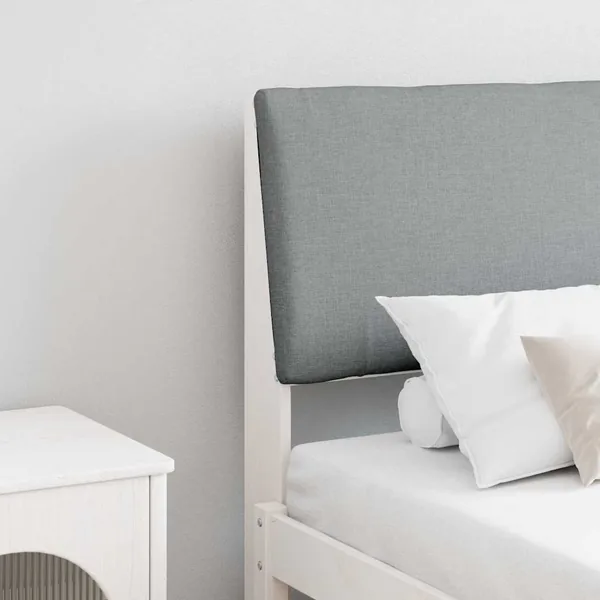 Tête de lit capitonnée Gris clair 200 cm Pin massif
