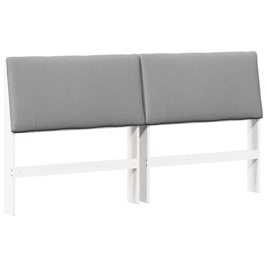 Tête de lit capitonnée Gris clair 200 cm Pin massif - 2