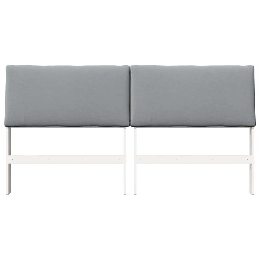 Tête de lit capitonnée Gris clair 200 cm Pin massif - 4