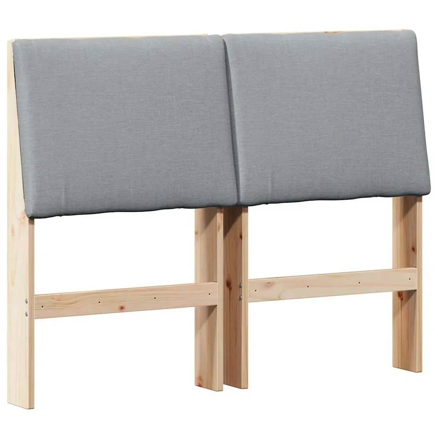 Tête de lit capitonnée Gris clair 120 cm Pin massif - 2