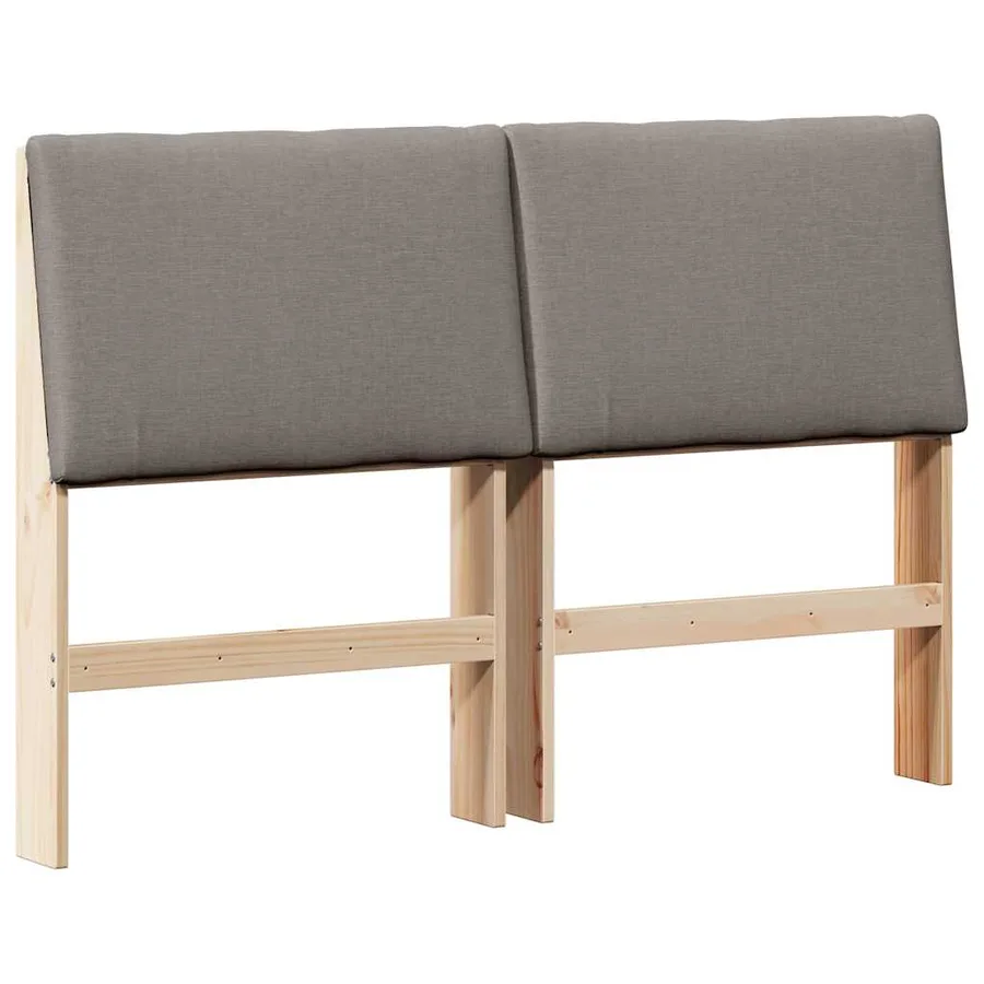 Tête de lit capitonnée Taupe 150 cm Pin massif - 2