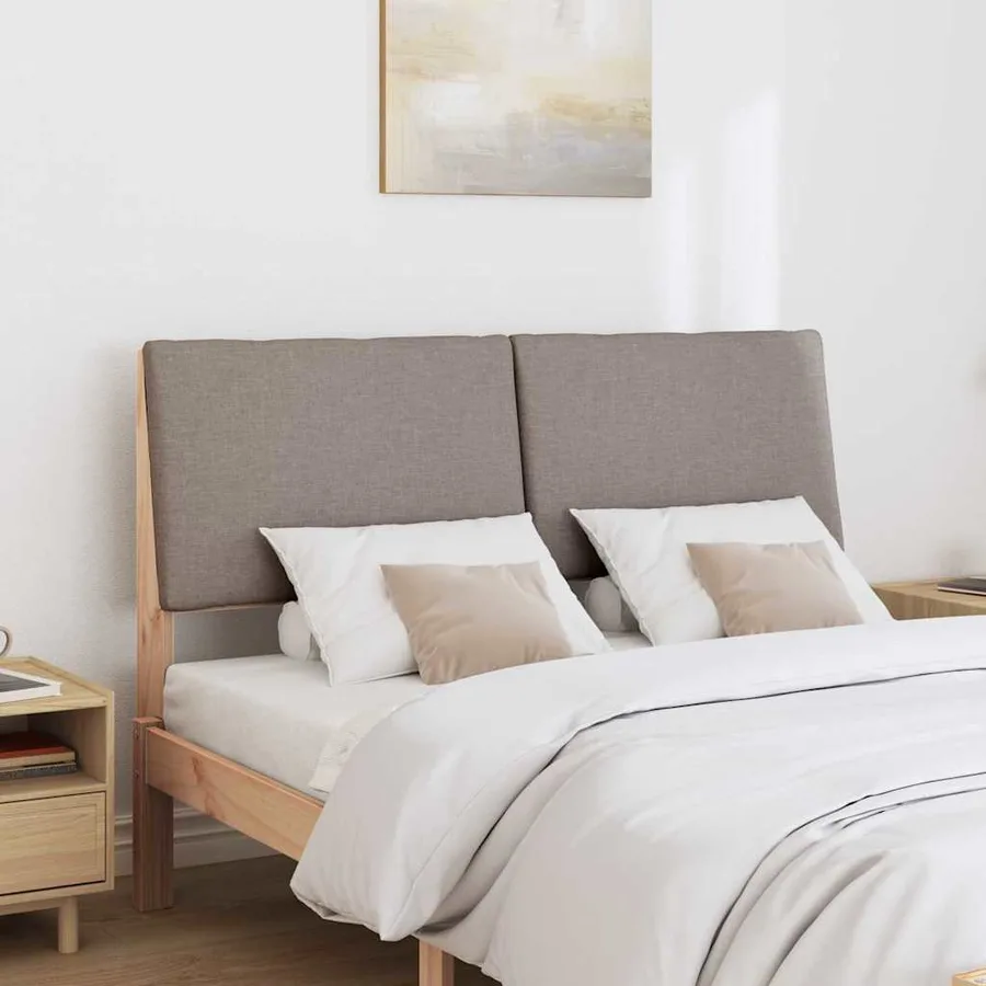 Tête de lit capitonnée Taupe 150 cm Pin massif - 3