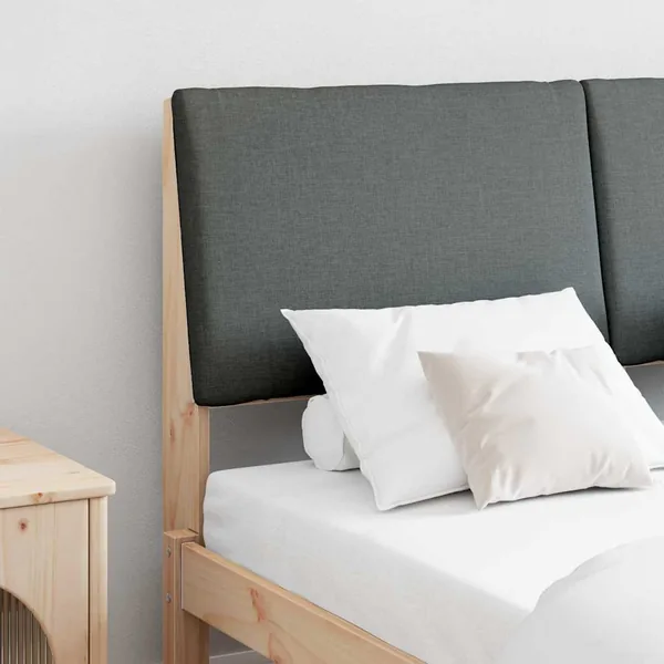 Tête de lit capitonnée Gris foncé 150 cm Pin massif