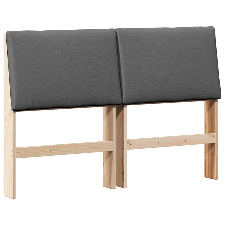 Tête de lit capitonnée Gris foncé 150 cm Pin massif - 2