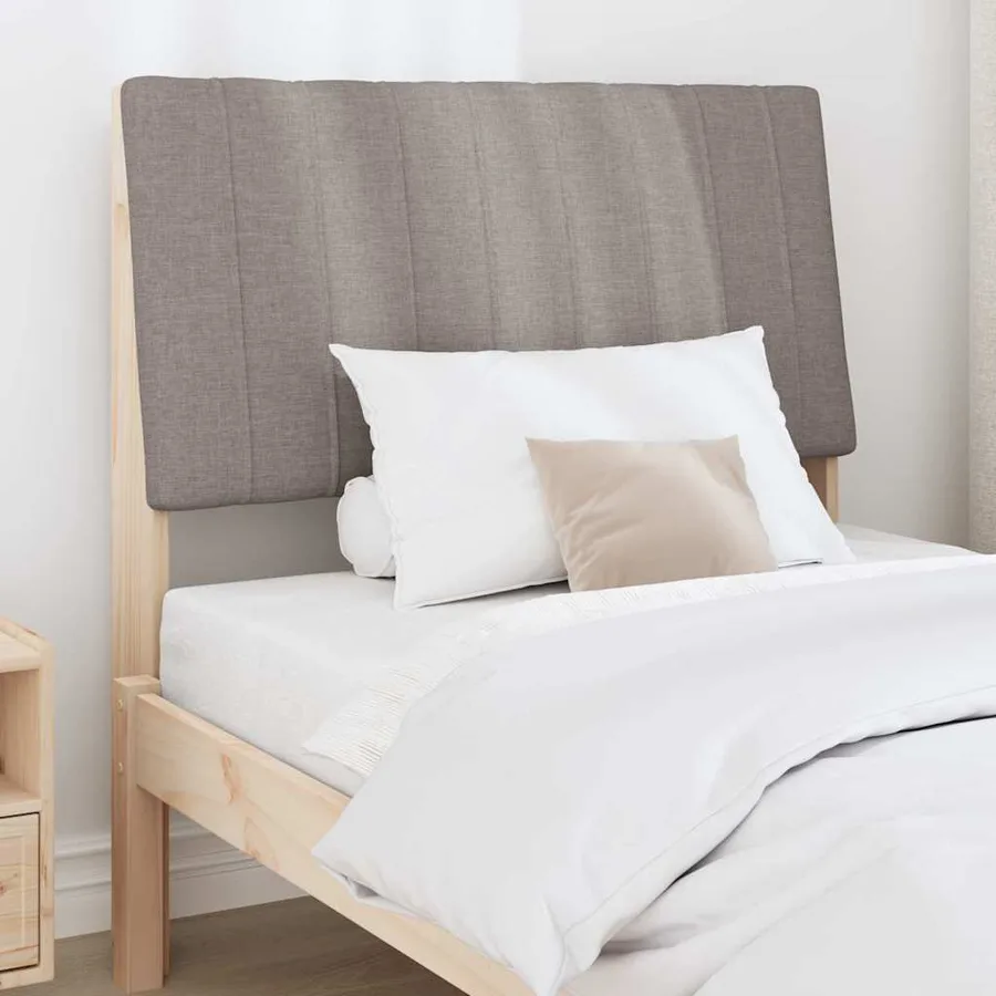 Tête de lit capitonnée Taupe 90 cm Pin massif - 3