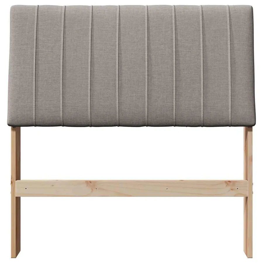 Tête de lit capitonnée Taupe 90 cm Pin massif - 4