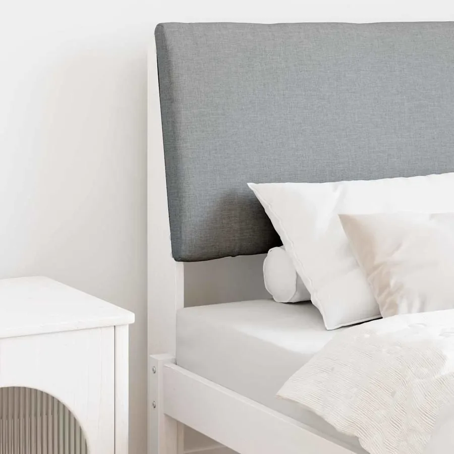 Tête de lit capitonnée Gris clair 75 cm Pin massif