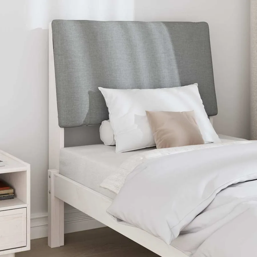 Tête de lit capitonnée Gris clair 75 cm Pin massif - 3
