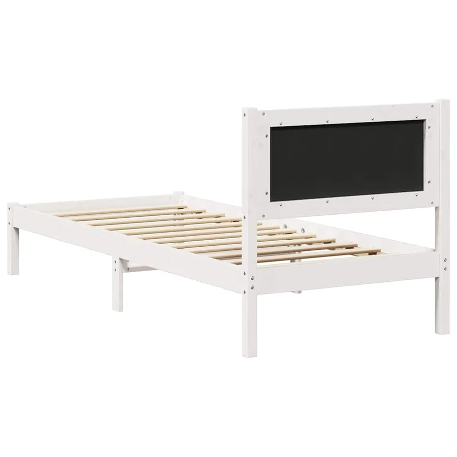 Cadre de lit avec tête de lit Gris clair 80 x 190 cm Pin massif - 7