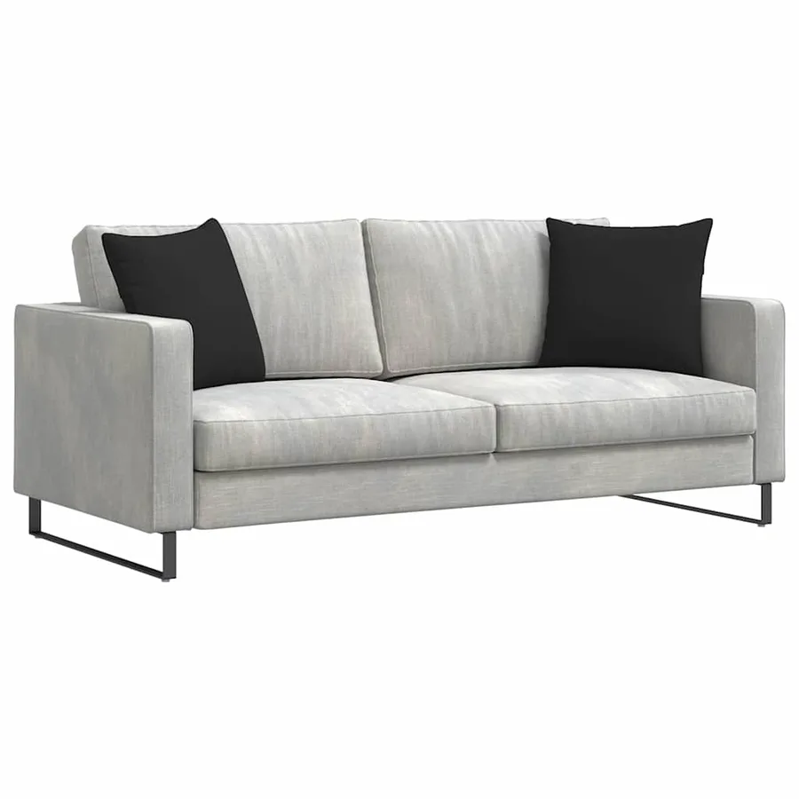 Coussins de canapé 2 pcs Noir 45 x 45 cm tissu - 3