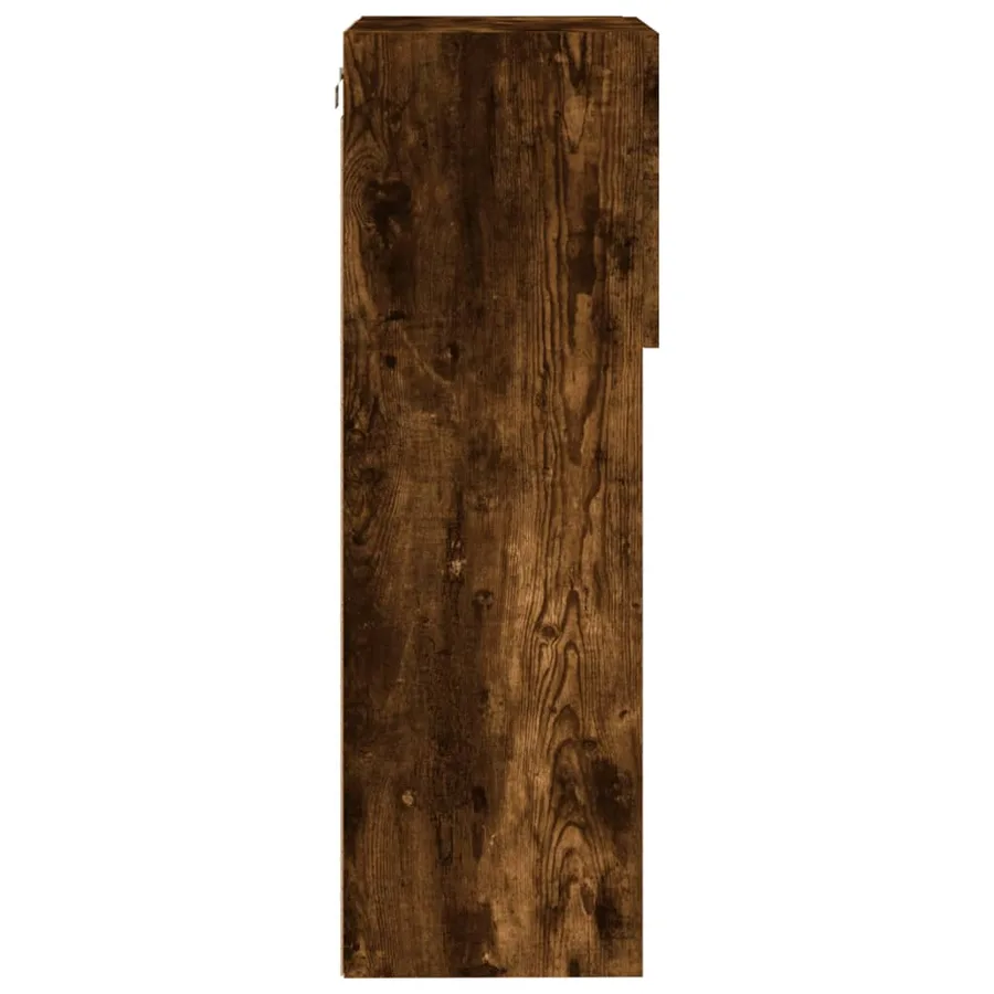 Meuble TV avec lumières LED chêne fumé 40,5x30x90 cm - 10