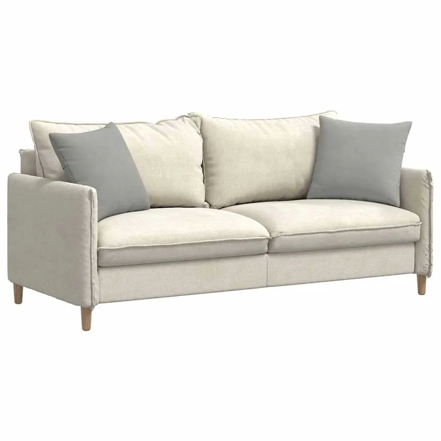Coussins de canapé 2 pcs Gris clair 45 x 45 cm tissu - 3