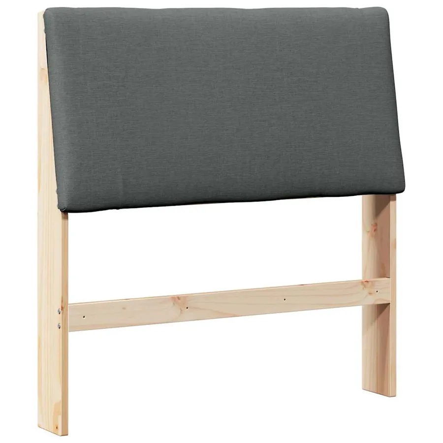 Tête de lit capitonnée Gris foncé 90 cm Pin massif - 2