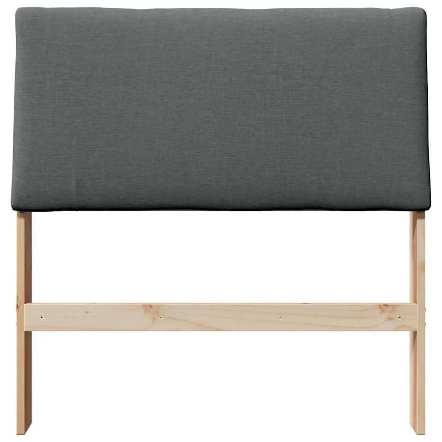 Tête de lit capitonnée Gris foncé 90 cm Pin massif - 4