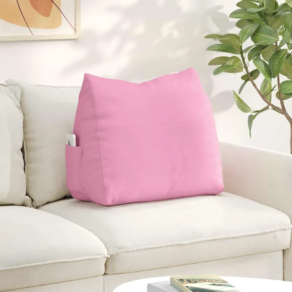 Coussin de Dos Rose 60 x 20 x 50 cm tissu