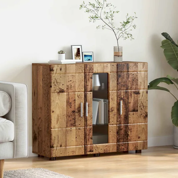 Cabinet en Bois avec stockage Bois ancien 88,5 x 30,5 x 73 cm