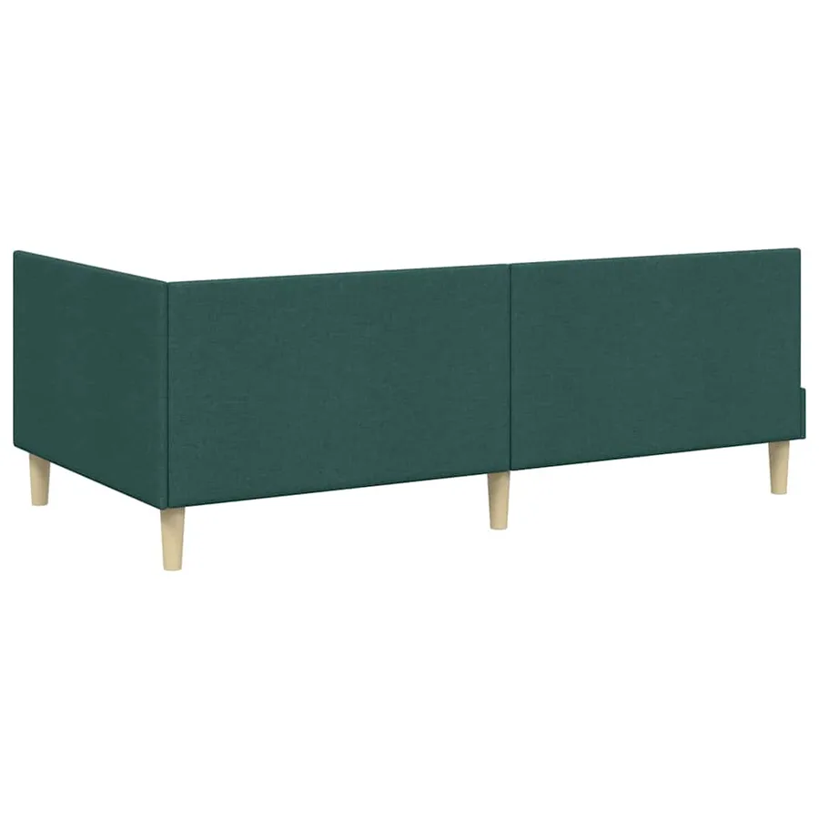 Cadre de lit d'angle avec matelas Autre 2 pcs Vert tissu - 9