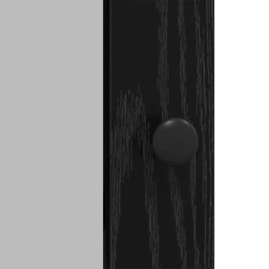 Buffet Chêne noir 100 x 35 x 80 cm Bois d'ingénierie - 8