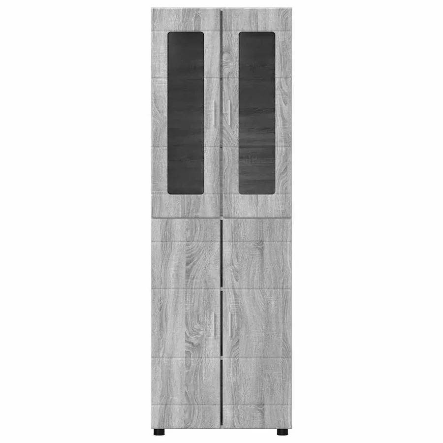 Haut Armoire avec étagère FLORIN Gris Sonoma 60 x 35 x 182 cm - 6