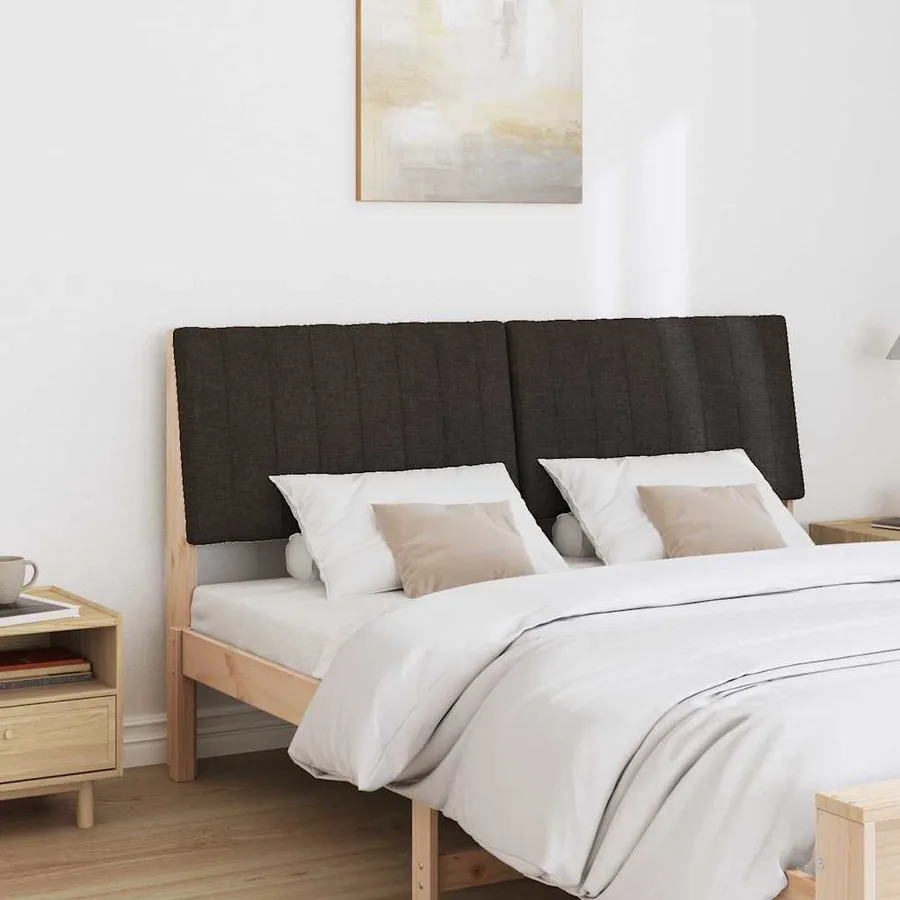 Tête de lit capitonnée Noir 150 cm Pin massif - 3