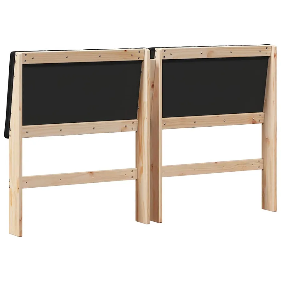 Tête de lit capitonnée Noir 150 cm Pin massif - 6
