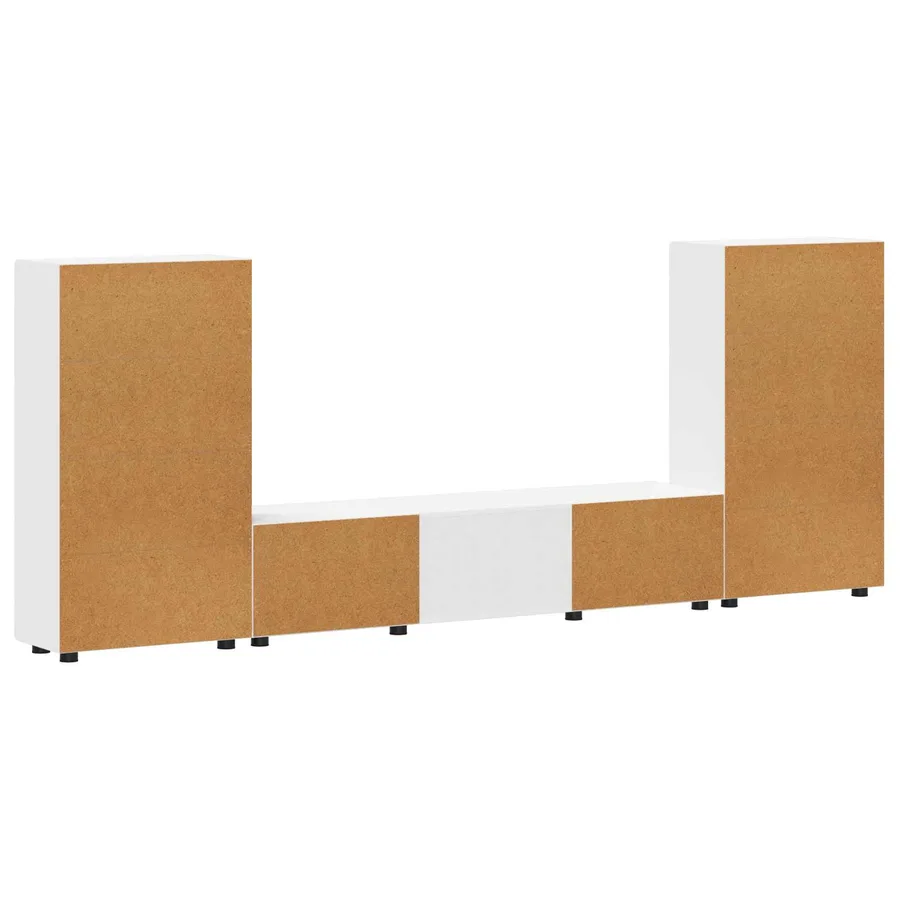Ensemble meuble TV FLORIN 3 pcs Blanc Bois d'ingénierie - 10