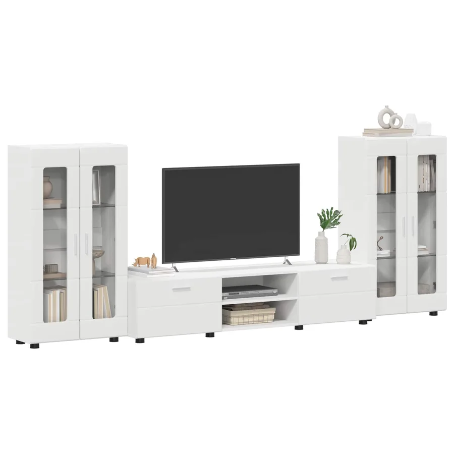 Ensemble meuble TV FLORIN 3 pcs Blanc Bois d'ingénierie - 3