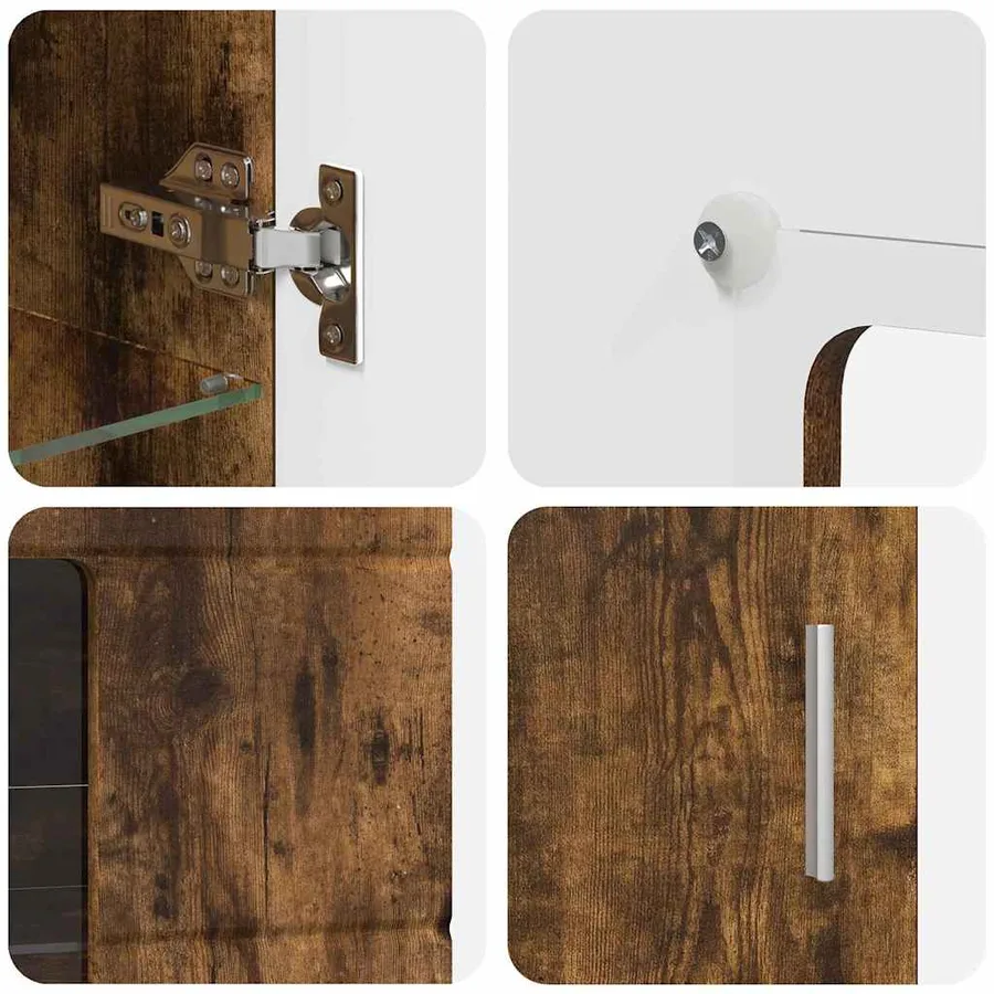 Ensemble meuble TV FLORIN 3 pcs Chêne fumé Bois d'ingénierie - 11