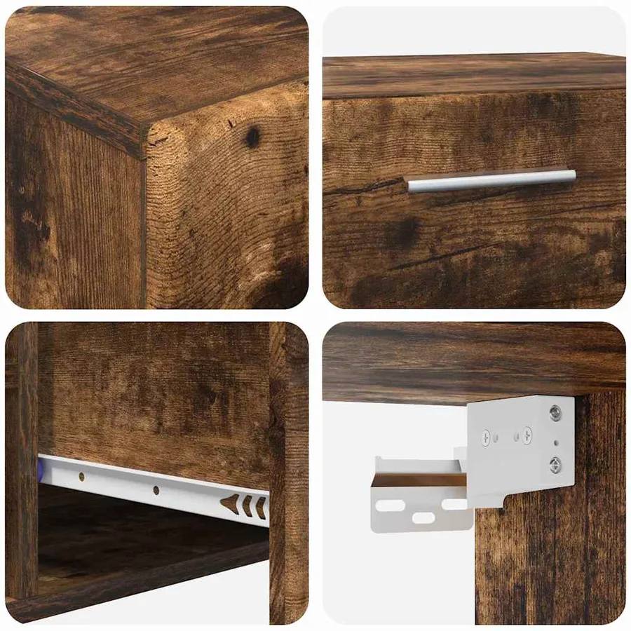 Ensemble meuble TV FLORIN 3 pcs Chêne fumé Bois d'ingénierie - 12