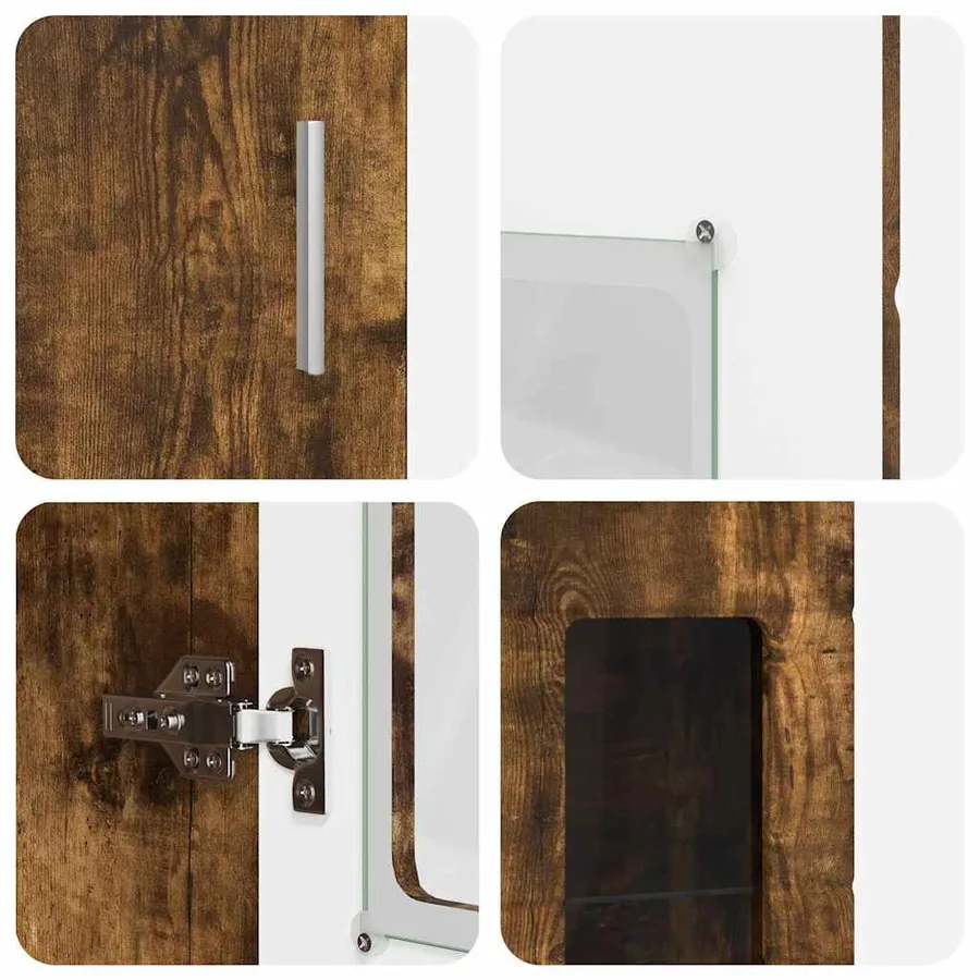 Ensemble meuble TV FLORIN 3 pcs Chêne fumé Bois d'ingénierie - 13