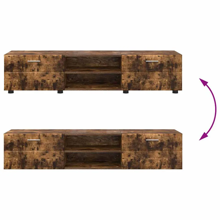 Ensemble meuble TV FLORIN 3 pcs Chêne fumé Bois d'ingénierie - 15