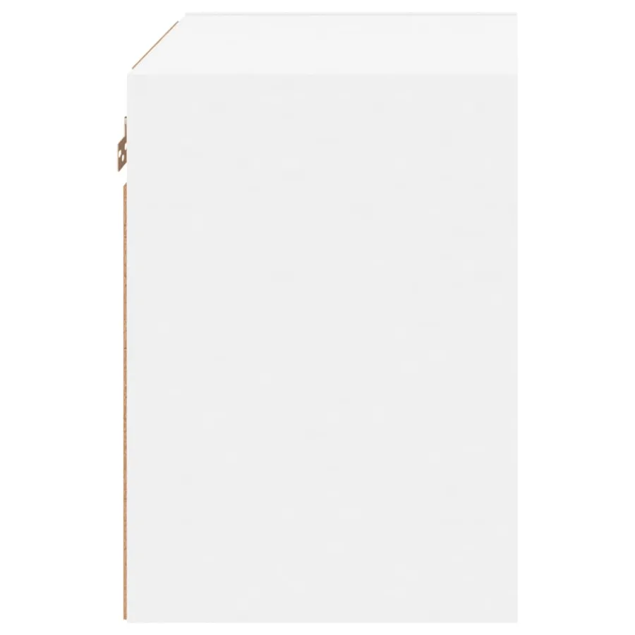 Table de chevet murale avec lumières LED blanc - 9