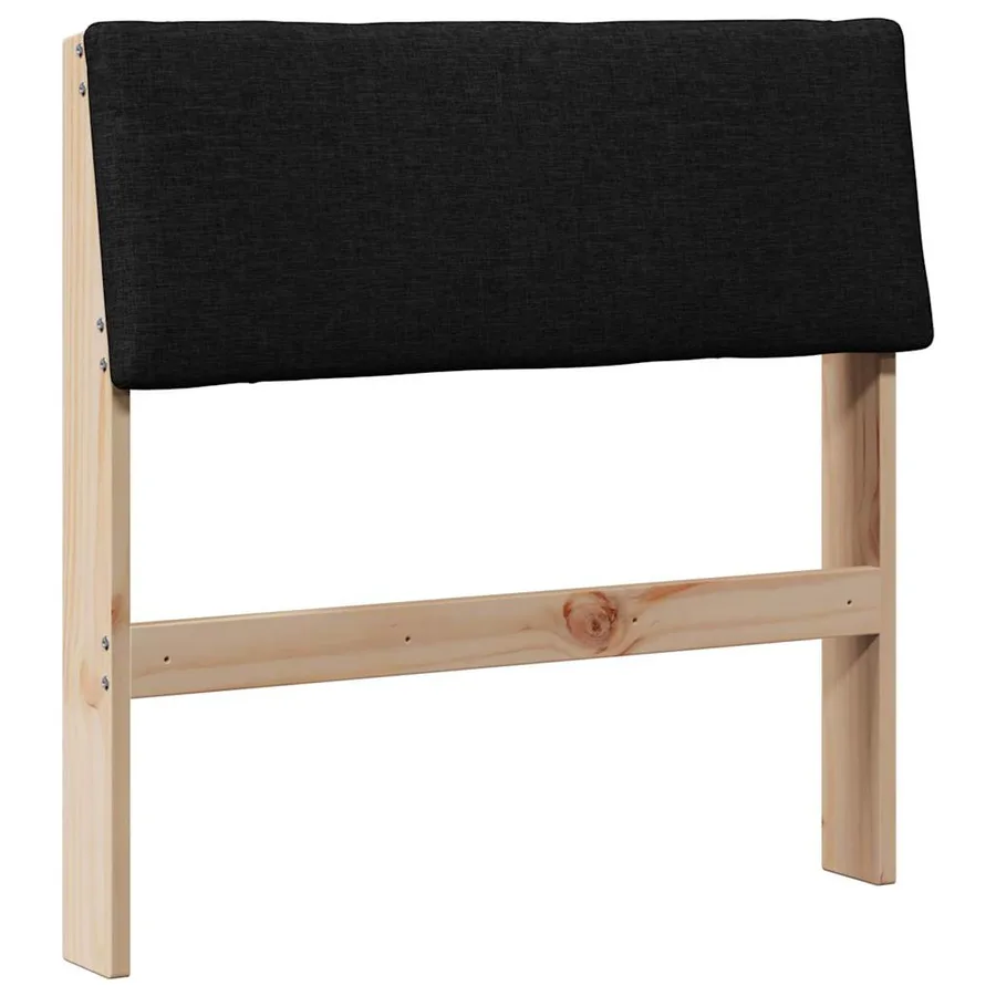 Tête de lit capitonnée Noir 80 cm Pin massif - 2