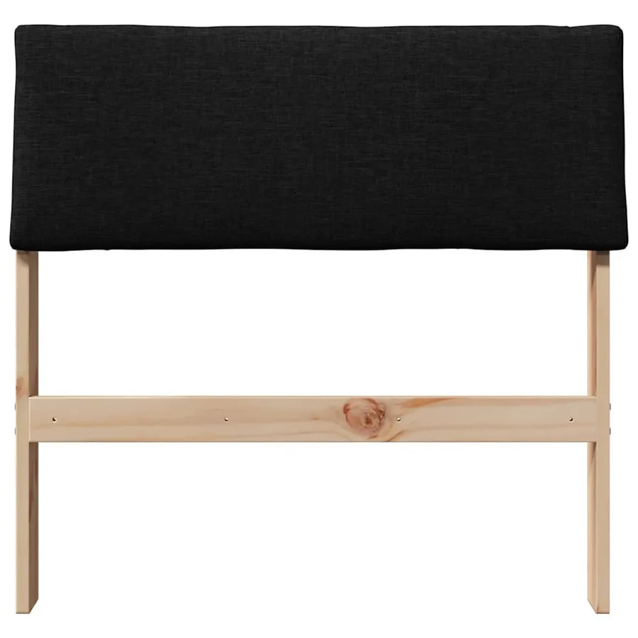 Tête de lit capitonnée Noir 80 cm Pin massif - 4