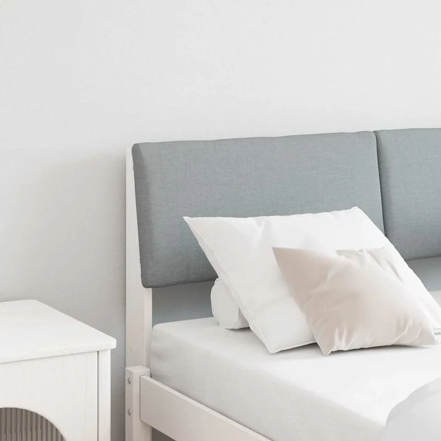 Tête de lit capitonnée Gris clair 120 cm Pin massif
