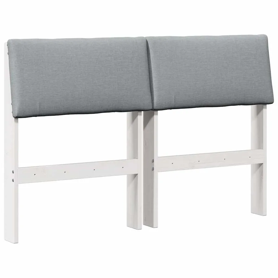Tête de lit capitonnée Gris clair 120 cm Pin massif - 2