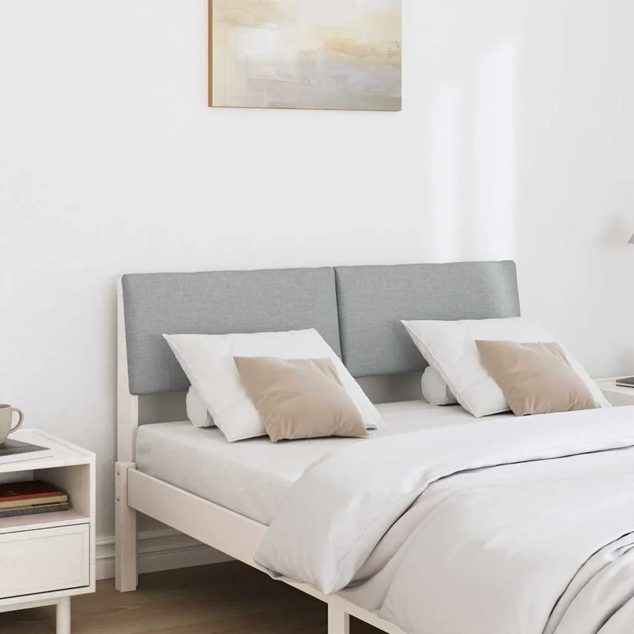 Tête de lit capitonnée Gris clair 120 cm Pin massif - 3