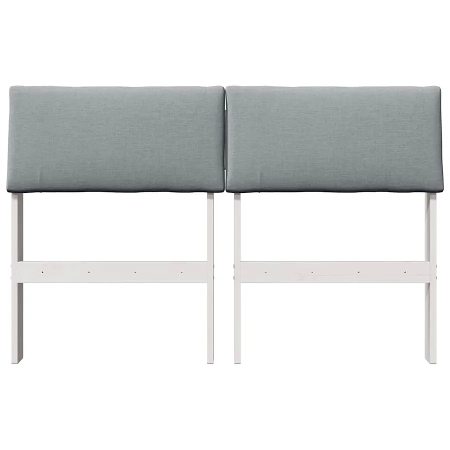 Tête de lit capitonnée Gris clair 120 cm Pin massif - 4