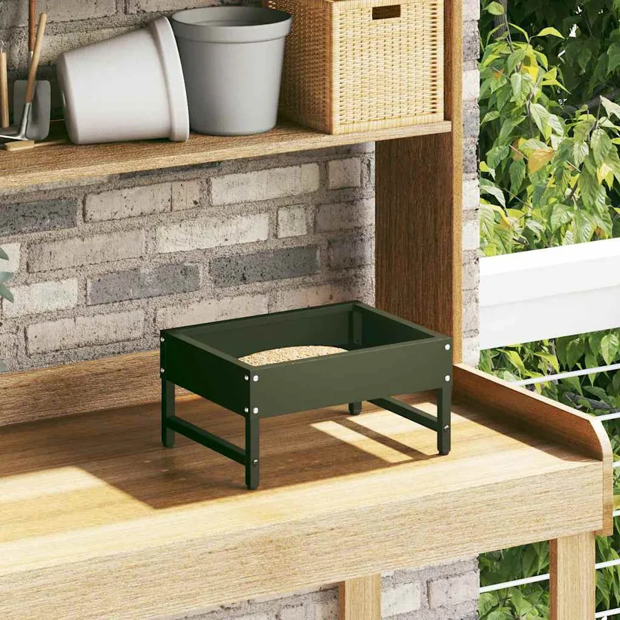 Nourrisseur pour oiseaux Vert olive 80 x 28 x 13.5 cm - 4