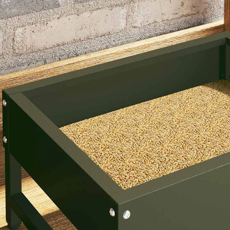 Nourrisseur pour oiseaux Vert olive 80 x 28 x 13.5 cm - 5