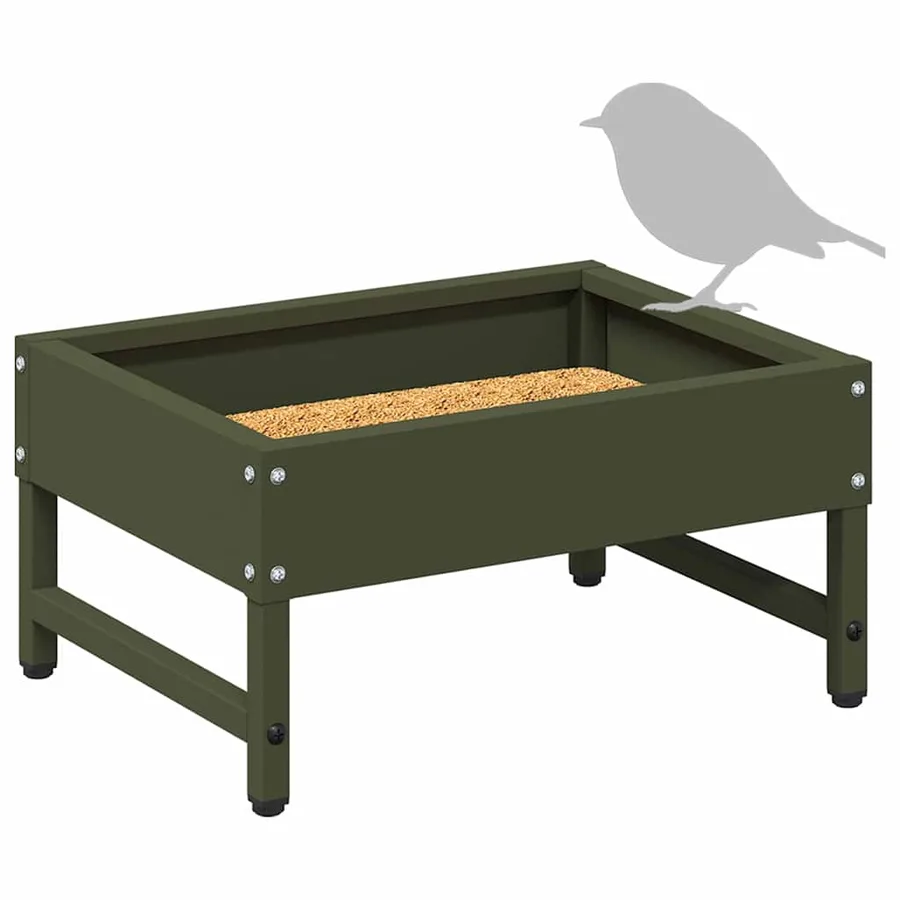 Nourrisseur pour oiseaux Vert olive 80 x 28 x 13.5 cm - 9
