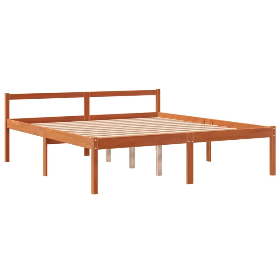Lit pour personne âgée sans matelas 160x200 cm bois pin massif - 3