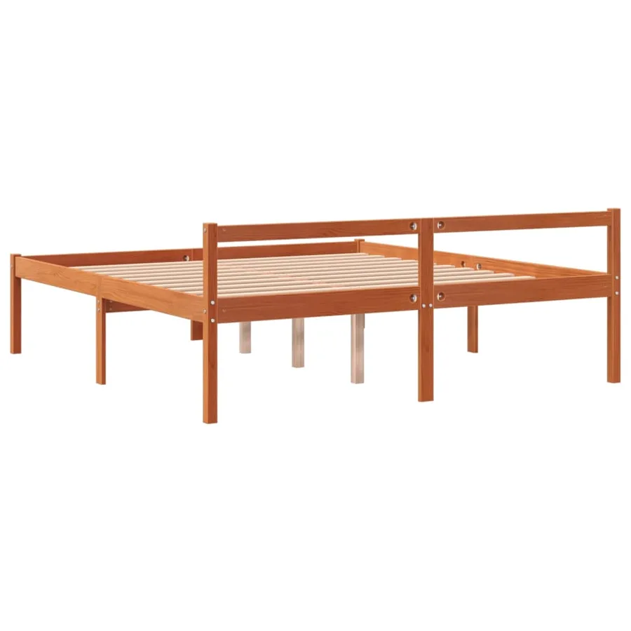 Lit pour personne âgée sans matelas 160x200 cm bois pin massif - 6